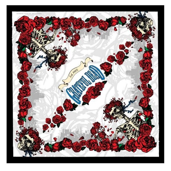 Grateful Dead Accessories - New Bertha Skeleton Grateful Dead Bandana Deadhead Headband Mask Skull Roses NWT